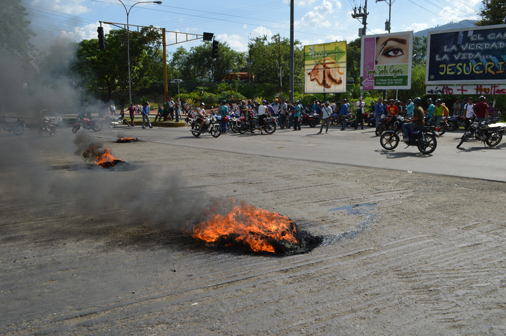 motorizados protestaron