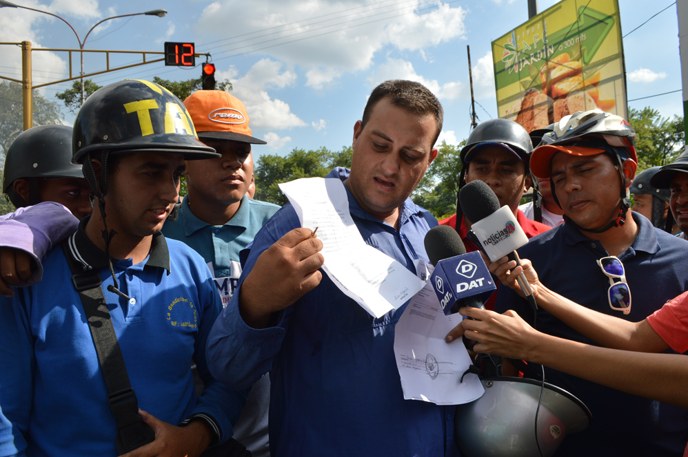 motorizados protestaron