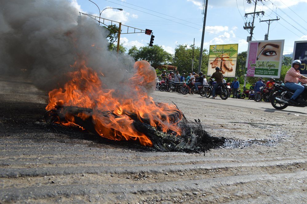 motorizados protestaron