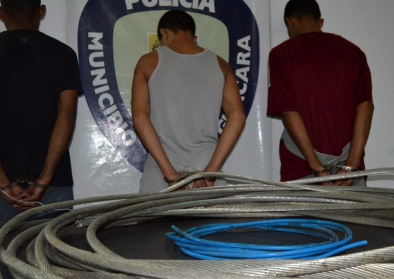 PoliGuacara arrestó a tres saboteadores del sistema eléctrico