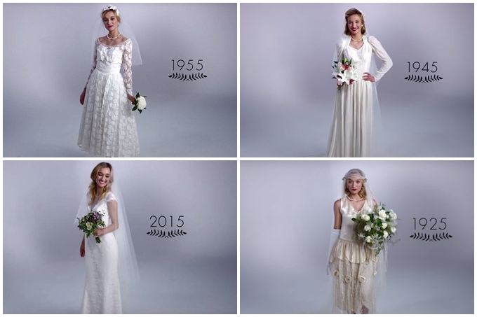 Evolución en la moda de vestidos de novia en los últimos 100 años