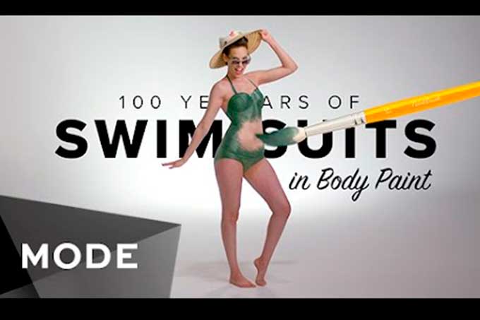 ¡Espectacular! Los 100 años de trajes de baño en body painting (+video)