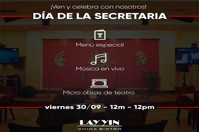Restaurante Lay Yin prepara actividad especial en honor a secretarias