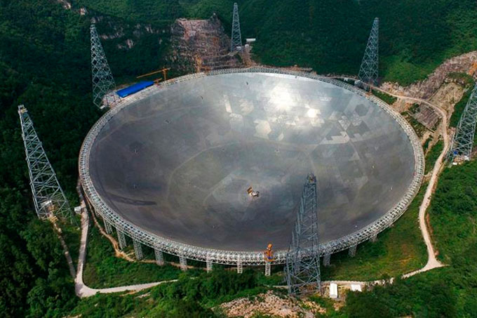 China inauguró el radiotelescopio más grande del mundo
