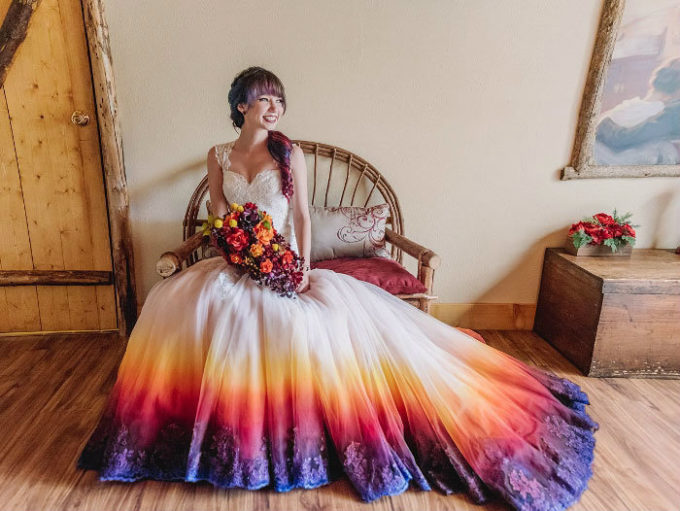 En fotos: ¡Colorida! La última tendencia para vestidos de novia