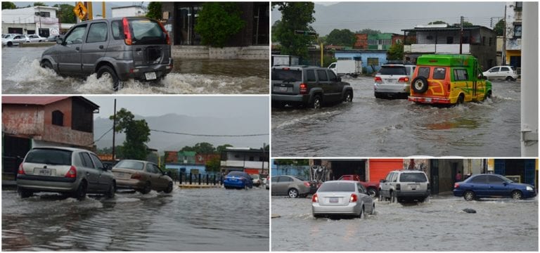 En fotos: calles de Naguanagua se inundaron tras repentinas lluvias