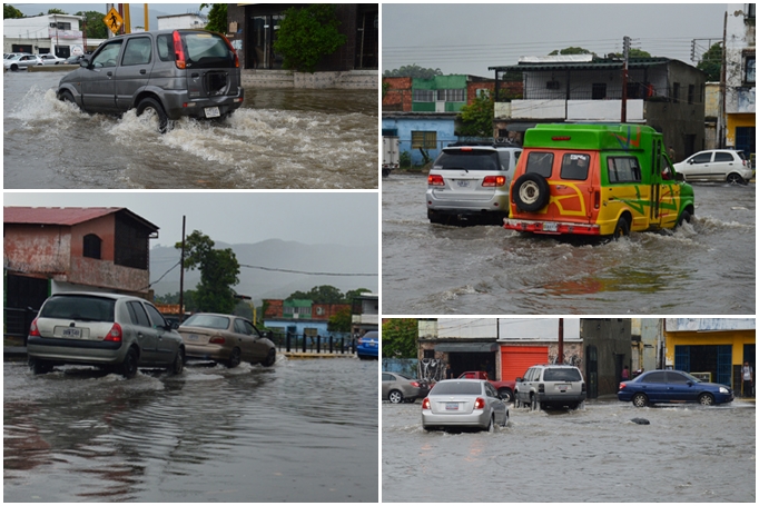 Calles de Naguanagua se inundaron tras repentina lluvia 