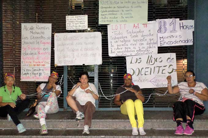 docentes chacao protestan