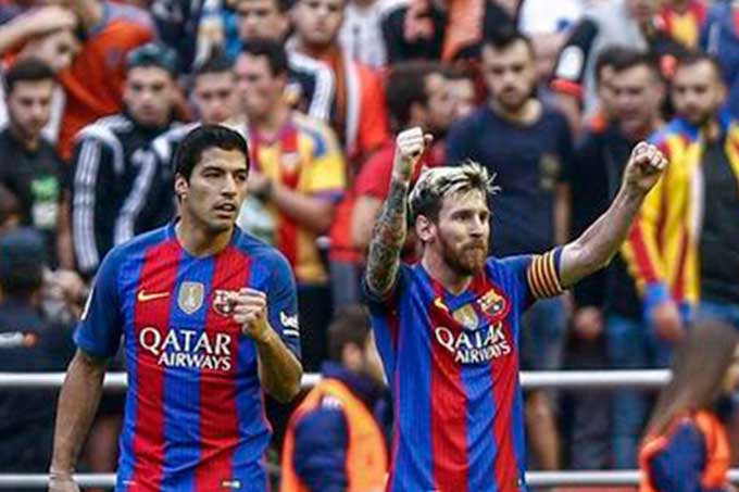 Liga Española: Barcelona le ganó al Valencia con dos goles de Messi