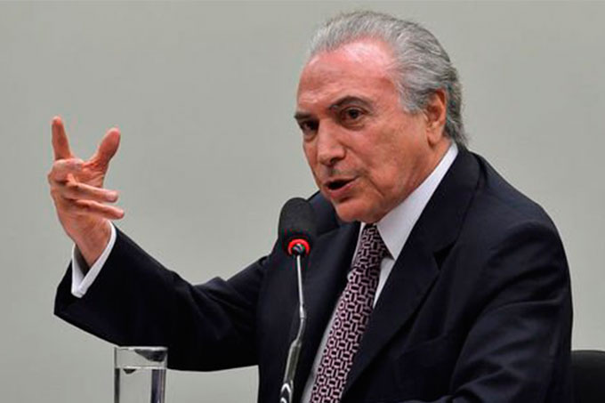 Gestión de Michel Temer es rechazada por 51,4% de los brasileños