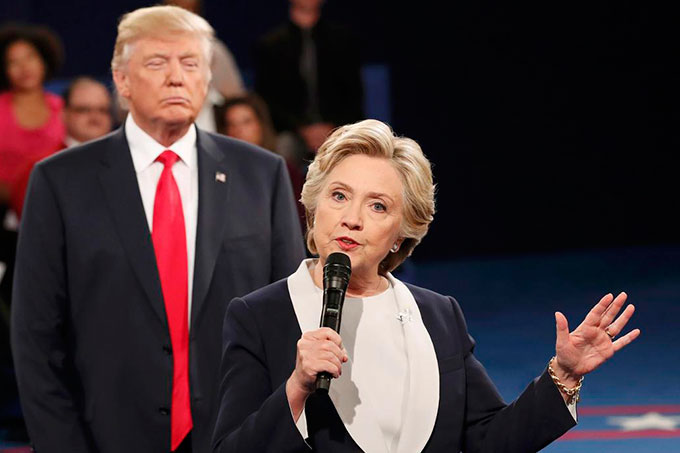 Hillary Clinton y Donald Trump debate presidencial 