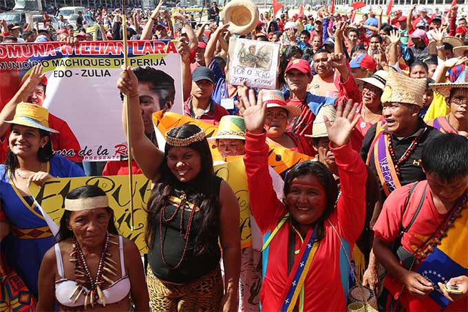 Pueblo chavista se movilizó para conmemorar Día de la Resistencia Indígena