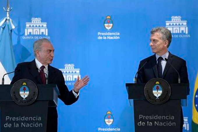 Brasil y Argentina vuelven a advertir a Venezuela sobre Mercosur