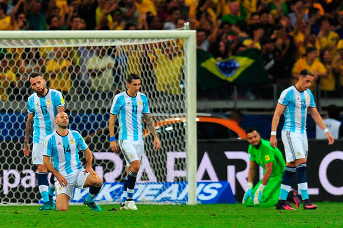 Argentina le pesó su tercera derrota abultada en eliminatorias