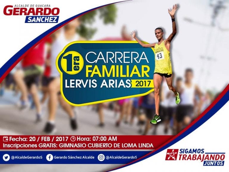Guacara celebrará 1era Carrera Familiar en honor al maratonista Lervis Arias