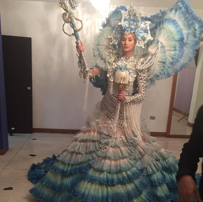 El traje típico de Mariam Habach para el Miss Universo.