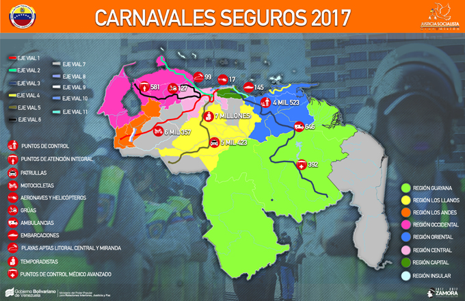 En infografía: los datos más importantes de Carnavales Seguros 2017
