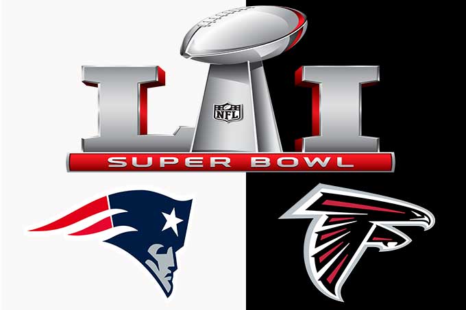 ¡Super Bowl LI! New England Patriots vs Atlanta Falcons