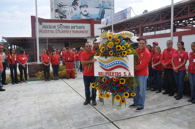 Trabajadores de Puerto Cabello celebran 8vo aniversario de Bolipuertos