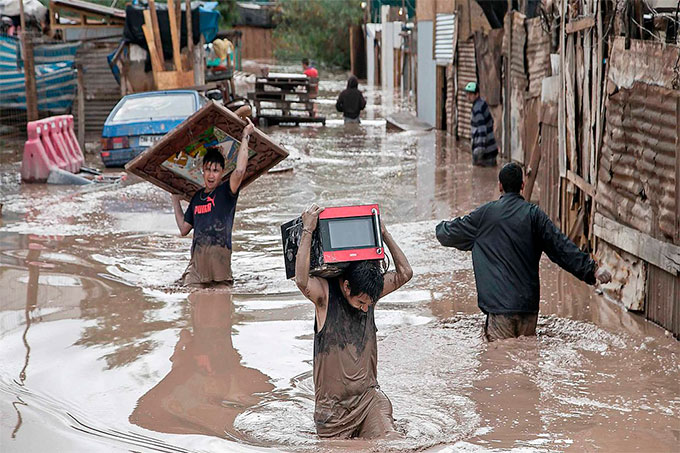 Aumentó número de desplazados por fuertes inundaciones en Uruguay