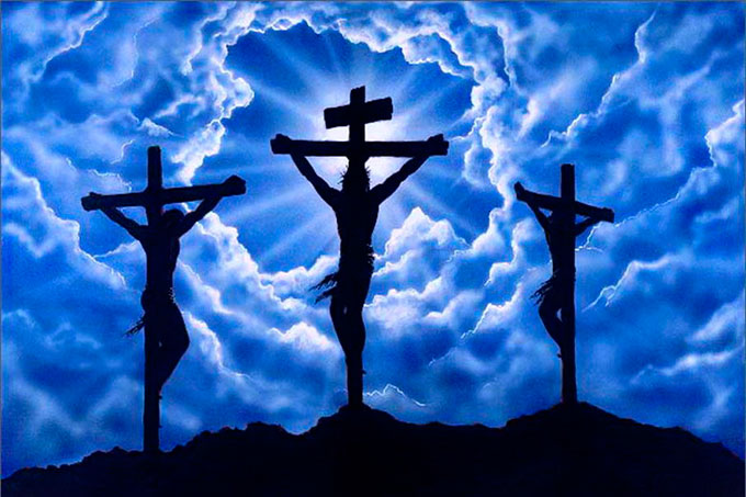 ¡Viernes Santo! Crucifixión de Jesucristo en el calvario