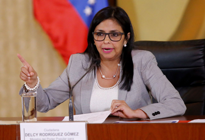 Delcy Rodríguez repudió plan intervencionista de EE.UU.