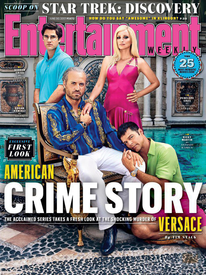 Personajes de american crime story: versace figuran en la portada de entertainment weekly