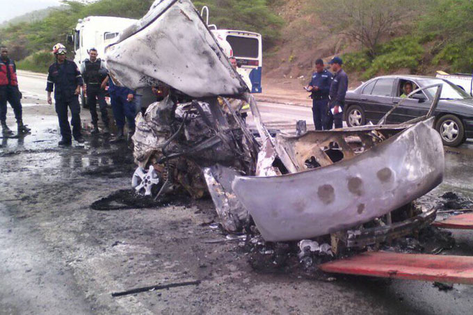 Boca de Uchire: cinco personas fallecieron en fuerte accidente vial
