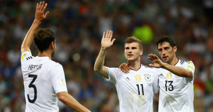 ¡Una trituradora! Alemania goleó a México y enfrentará a Chile en la Final