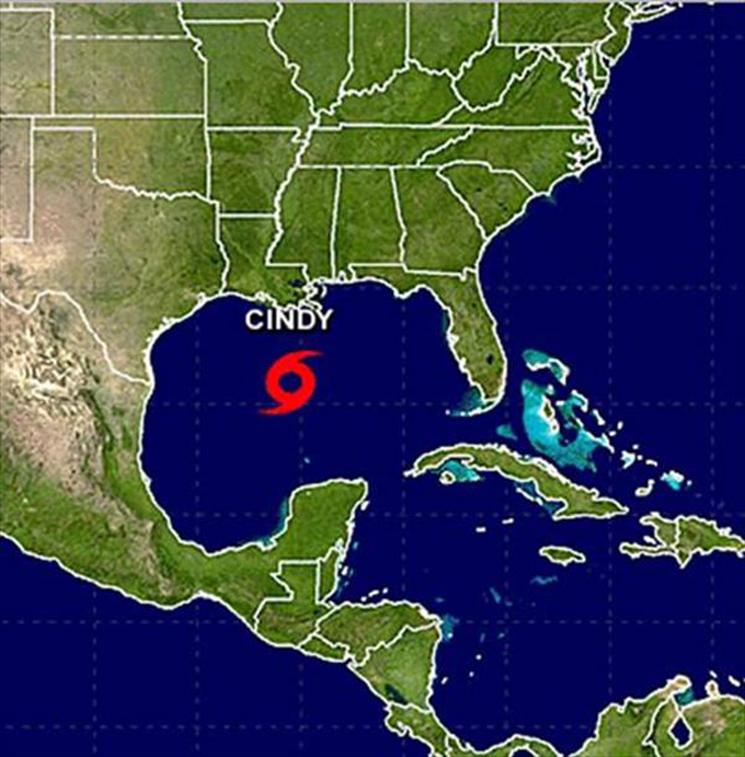 Meteorólogos pronostican que tormenta Cindy está a kilometros de Luisiana y Texas