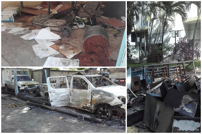 Causaron destrozos en instituciones del Estado en la ciudad de Maracay