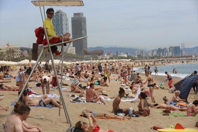 Temperaturas en playas de España