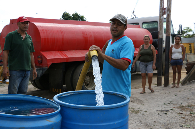En Libertador han distribuido millones de litros de agua mediante cisternas