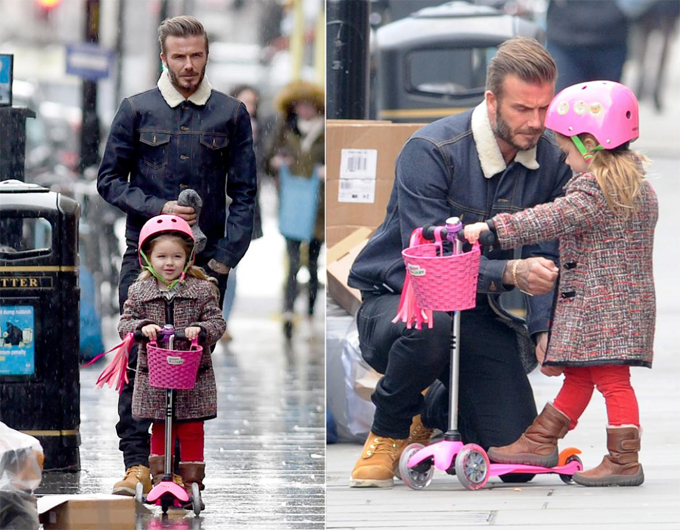¡Escándalo! Beckham se defendió tras polémico beso con su hija (+foto)