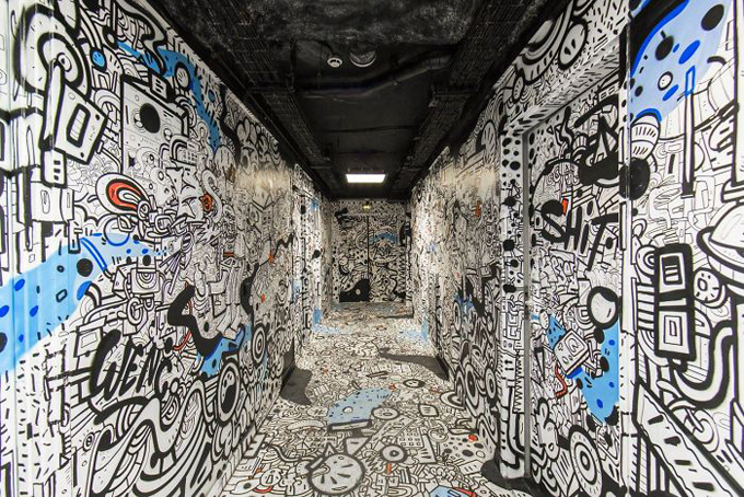 En fotos: ¡Artístico! Grafiteros transforman escuela en una obra de arte