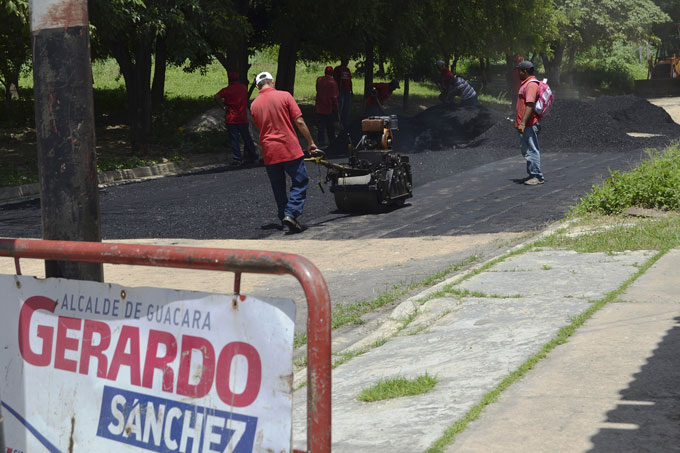 Aplicadas más de 11 mil toneladas de asfalto en Guacara durante el 2017