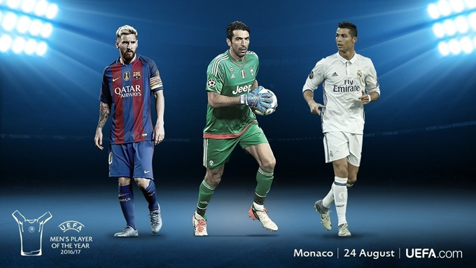 Conoce los tres nominados al Jugador del Año en la UEFA 2016-17