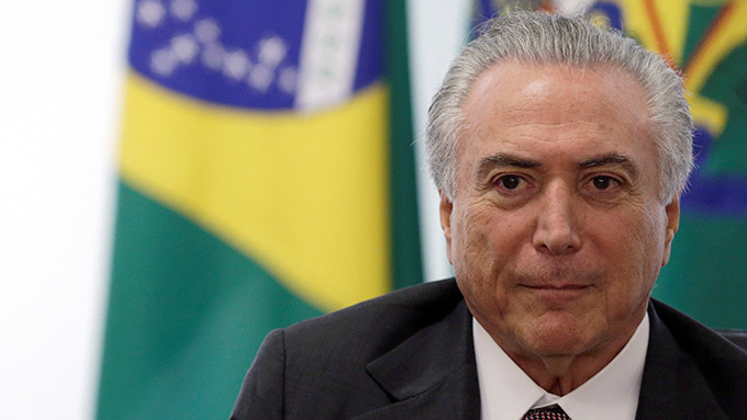 MP brasileño denunció a Temer por presunta obstrucción a la justicia