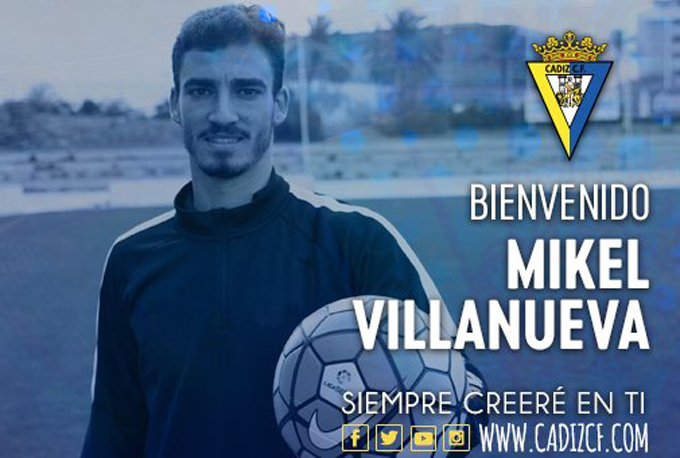 Mikel Villanueva será nuevo jugador del Cádiz CF