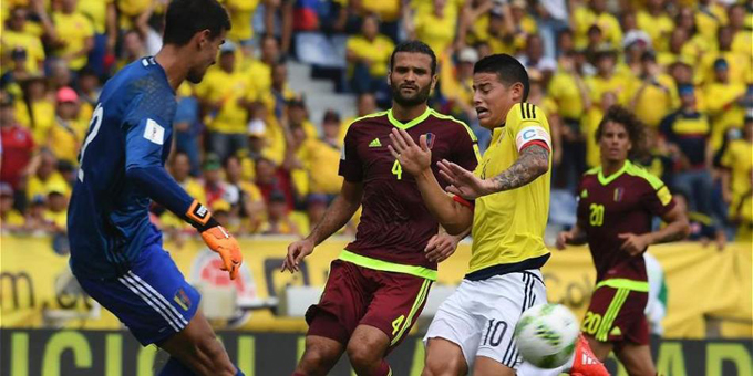Venezuela recibirá este jueves a Colombia en Eliminatorias Rusia 2018