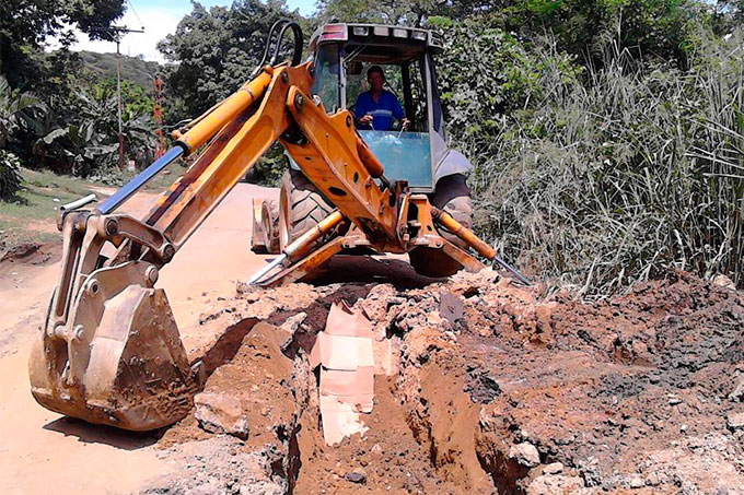 Alcaldía de Guacara sustituyó colector de aguas servidas en sector Maracaibero