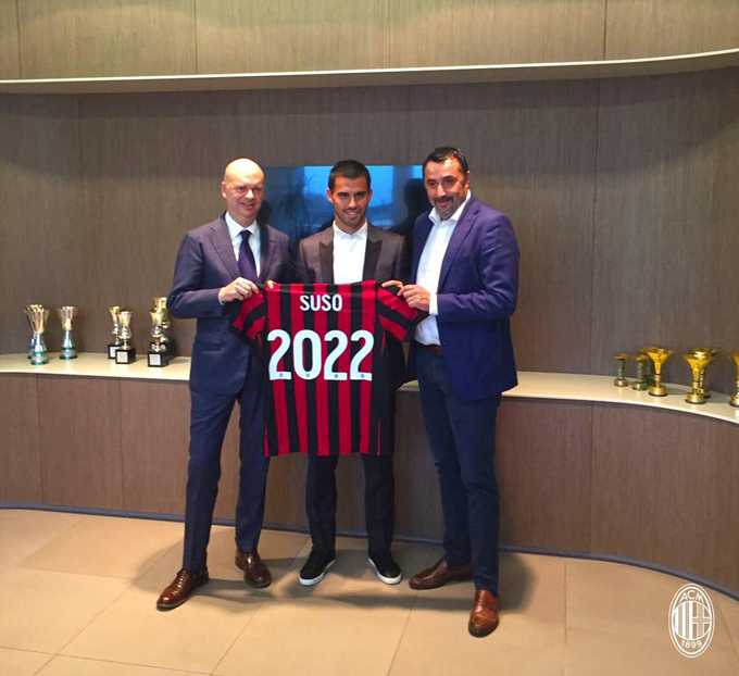 AC Milan renovó al español Suso hasta el año 2022