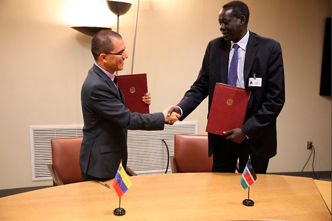 Venezuela y Sudán del Sur estrecharon lazos diplomáticos