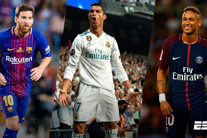 Cristiano, Messi y Neymar son finalistas al The Best 2017