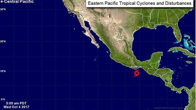 Tormenta tropical Ramón se forma frente al sur de México