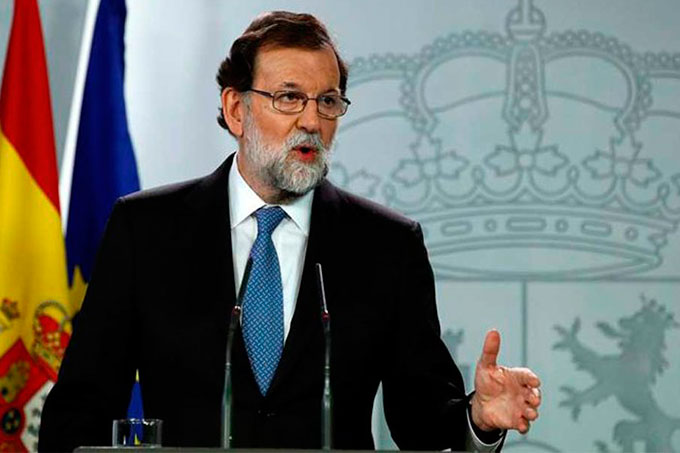 Gobierno español acordó disolución del sistema gubernamental catalán