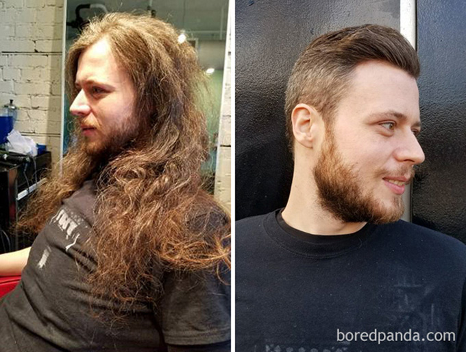 En fotos: ¡Sorprendente! Así cambian los hombres con un corte de cabello