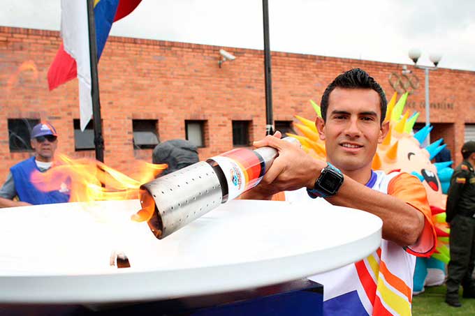 Pebetero de los Juegos Bolivarianos 2017 fue encendido en Bogotá