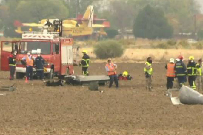 ¡Trágico! Piloto español muere al estrellarse su F-18 durante el despegue