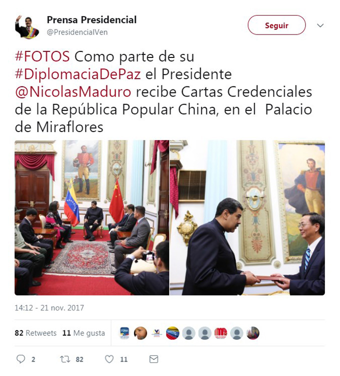 Maduro-Venezuela-Credenciales-China